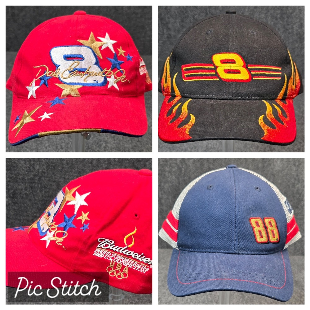 Dale Earnhardt Jr NASCAR Hat Lot Budweiser 2000 Olympics - 3 Caps